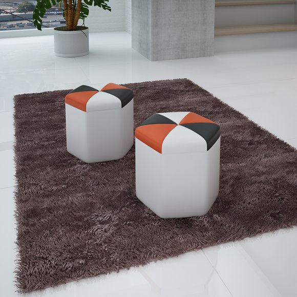 Design Polster Hocker Fußhocker Ottomane Sitz Chaise Gepolstert Pufa FT004