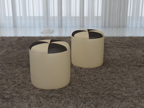 Design Polster Hocker Fußhocker Ottomane Sitz Chaise Gepolstert Pufa FT009