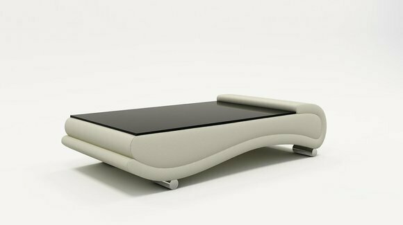 Couchtisch Tisch Polster Design Glastisch Beistell Leder Sofa Couch Tische