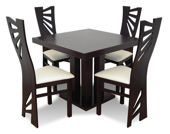 Stuhl Set Tisch + 4 Stühle Garnituren Wohnzimmer Esszimmer Ausziehbar