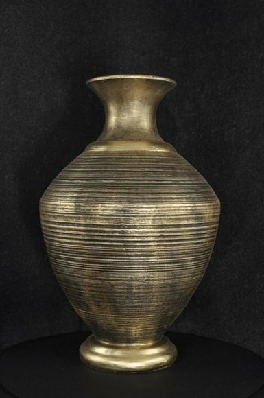 XXL Big Vase Design Medusa Antik Stil Blumen Gold Vasen Schale Dekorative