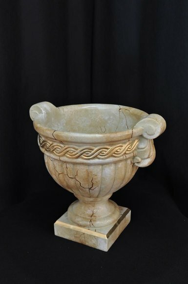 Design XXL Obst Schale Vase Ellipse Vasen Antik Schalen Deko
