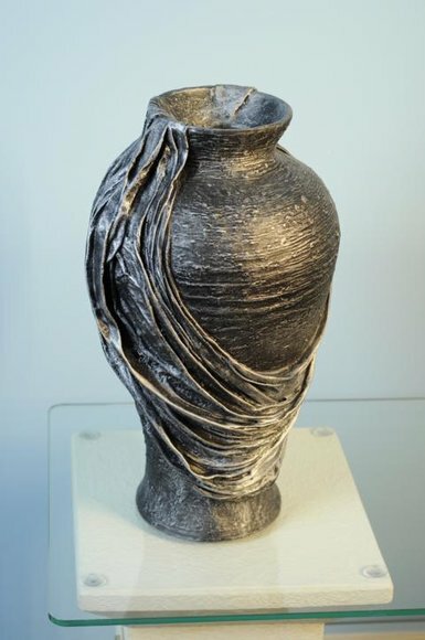Design Blumen Topf Dekoration XXL Vase Vasen Handarbeit Deko Kelch