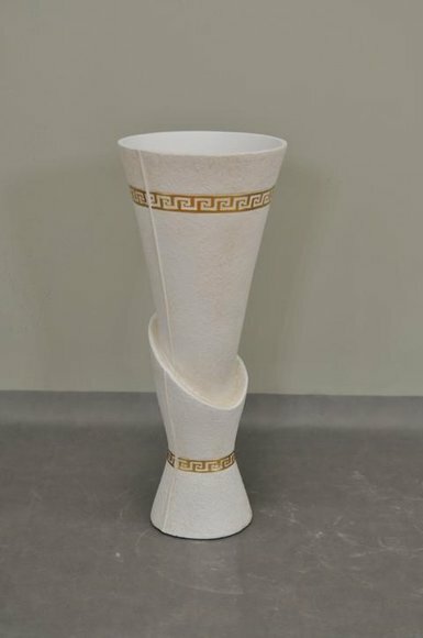 XXL Big Vase Design Medusa Antik Stil Blumen Vasen Pokal Weiß Dekorative