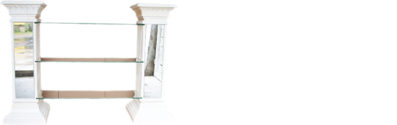 Design Regal XXL Vitrine Säule Vase Decovase Spiegel Dekoration Deco