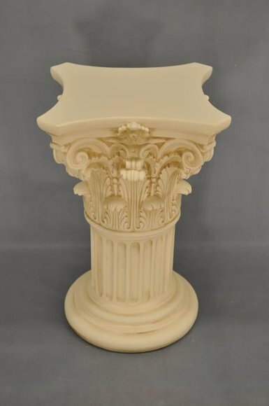 Medusa Säule Antik Römische Säulen Marmor Skulptur Figur Deko Dekoration