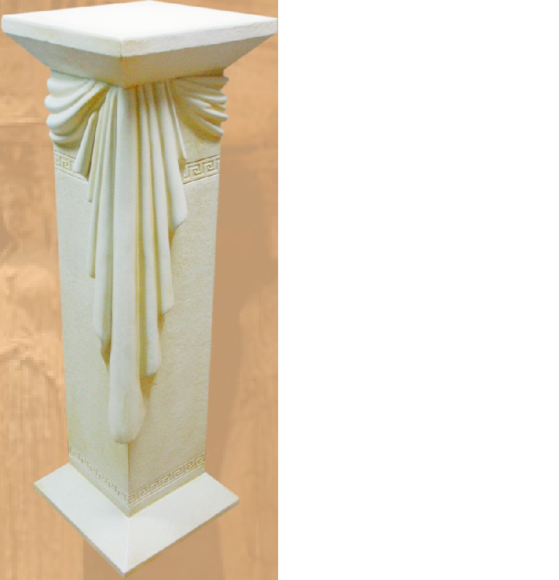 Design Säulenlampe mit Schärpe Leuchte Lampe Decolampe Beleuchtung