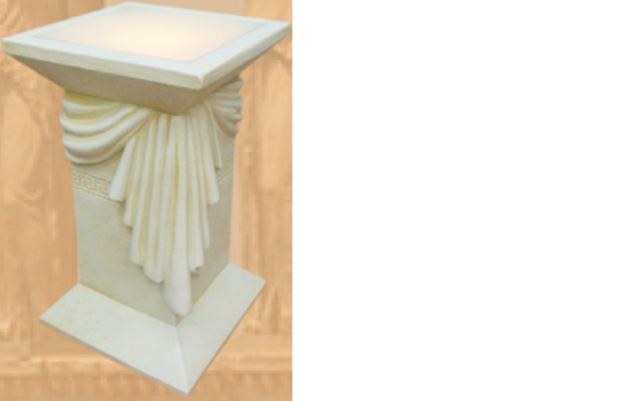 Design Säulenlampe mit Schärpe Leuchte Lampe Steh Lampen Beleuchtung