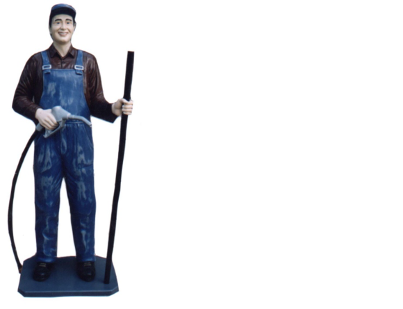 Design USA Tankstelle Figur Statue Skulptur Figuren Skulpturen Dekoration