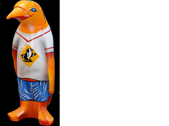 Design Luxus XXL 67cm Figur Skulptur Handarbeit Pinguin Tier