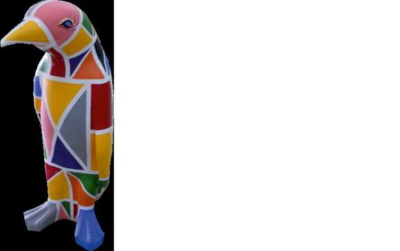 Design Luxus Figur Skulptur Handarbeit XXL 67cm Pinguin Tier