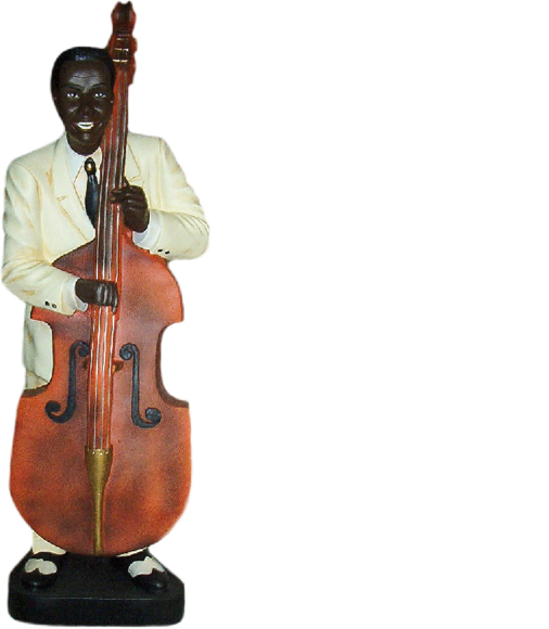 Design Kontrabaß Figur Statue Skulptur Figuren Musiker Skulpturen Dekoration