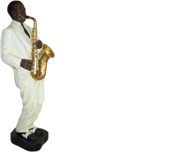 Design Saxophon Figur Statue Skulptur Figuren Musiker Skulpturen Dekoration