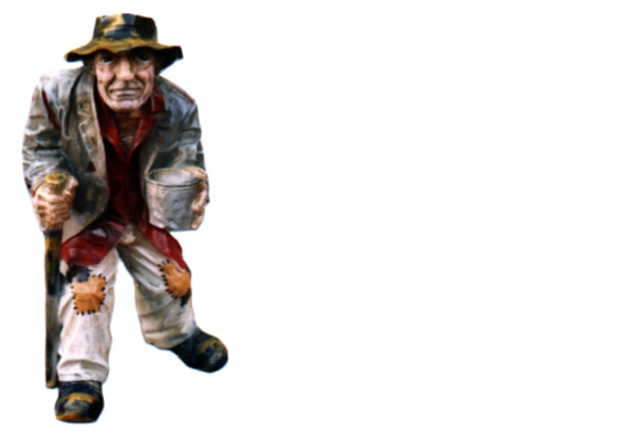 Design Bettler Figur Statue Skulptur Figuren Skulpturen Deko Dekoration