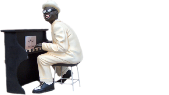 Design Ray Charles Figur Statue Skulptur Figuren Skulpturen Dekoration