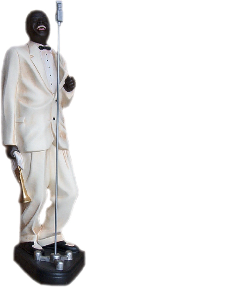 Design Sänger Figur Statue Skulptur Figuren Skulpturen Weiß Dekoration