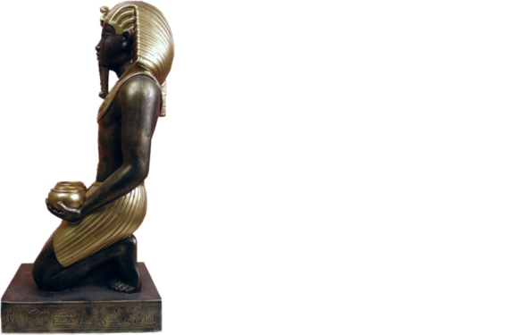 Design Ägyptischer Figur Pharao Statue Skulptur Braun Gold Deko Skulpturen