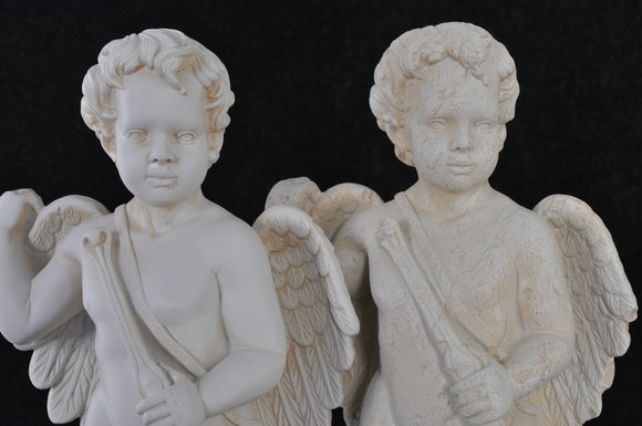 Figur Skulptur Engel,(Amor)- 75cm Weiß Design Accessoire Dekoration