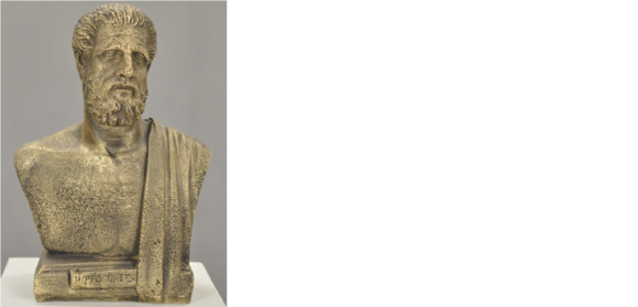 Design Hippokrates Büste Figur Statue Skulptur Skulpturen