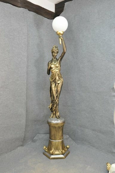 XXL Design Steh Leuchte Stand Leuchten Lampe Skulptur Gold Figur Figuren