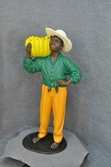 Kubanischer Bauer Skulptur Figur Skulpturen Schwarz Dekoration Statue