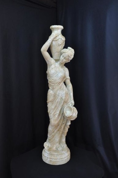 Frau Skulptur Krug Vase Figur Gartenfigur Skulpturen Figuren