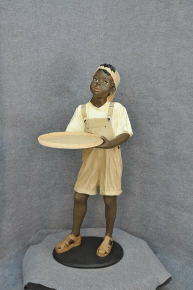 Ständer Ablage Karten Getränke Figur Figuren Statue Junge Gastronomie