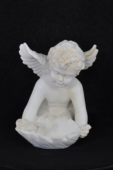 Figur Engel Skulptur Figuren 35,5cm Weiß Design Accessoire Dekoration