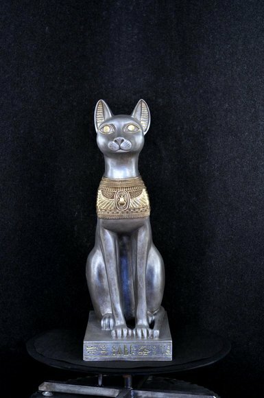 Design Ägyptische Katze Figur Statue Skulptur Figuren Skulpturen Deko
