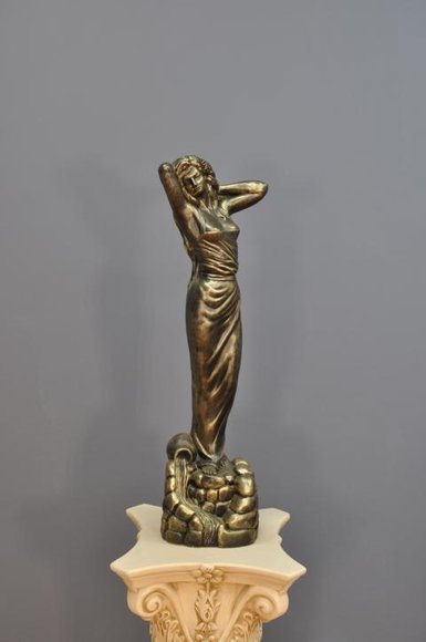 Antike Gold Statue Skulptur Statuen Sklupturen Dekoration Deko