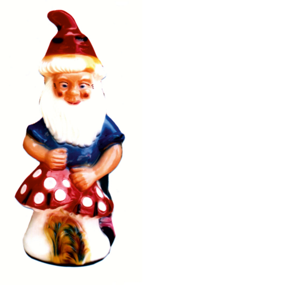 Design Zwerg mit Pilz Figur Statue Skulptur Figuren Skulpturen Dekoration