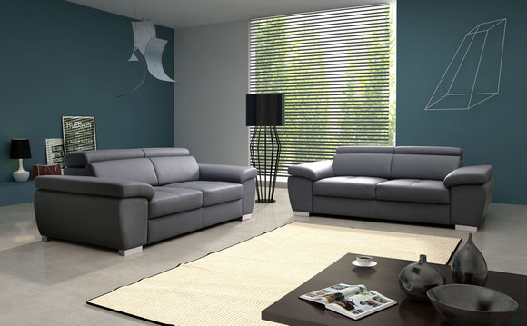 Design Polster Sitz Couch 2 Sitzer Garnitur Sofa Sofas Couchen Stoff Textil Neu