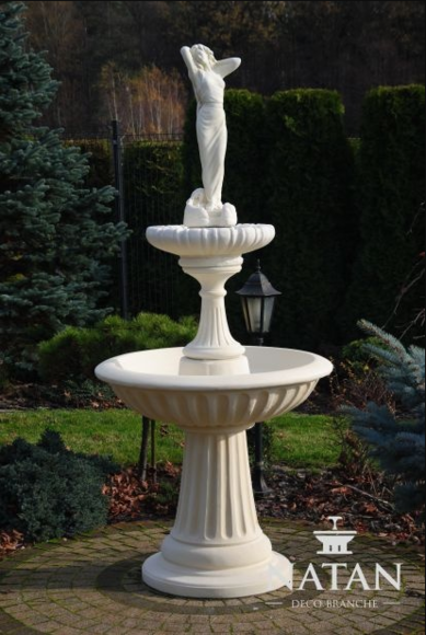 Zierbrunnen Springbrunnen 207cm Skulptur Brunnen Deko Garten Fontaine