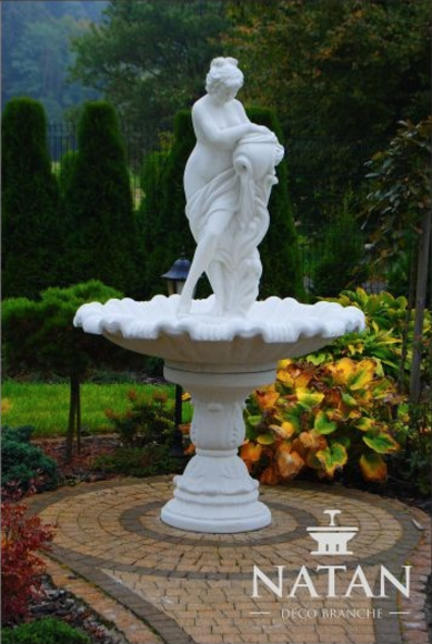 Zierbrunnen Springbrunnen Skulptur Brunnen Dekor Fontaine Garten Teich