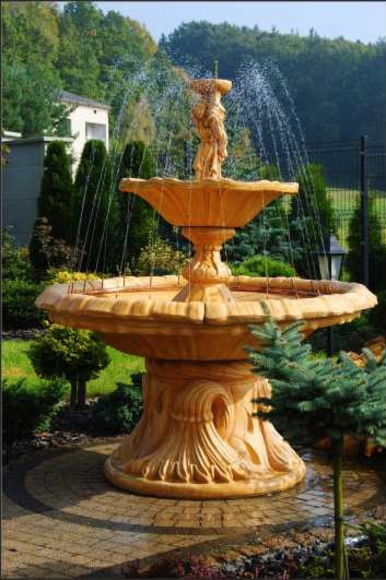 Zierbrunnen Springbrunnen Figur Brunnen Antik Dekoration Garten Fontaine
