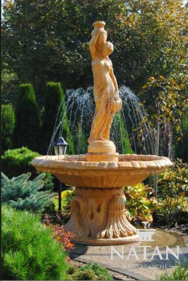 Zierbrunnen Springbrunnen Brunnen Dekoration Skulptur Antik Stil Garten