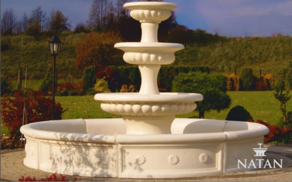 Becken für Zierbrunnen Skulptur Springbrunnen Brunnen Garten Fontaine