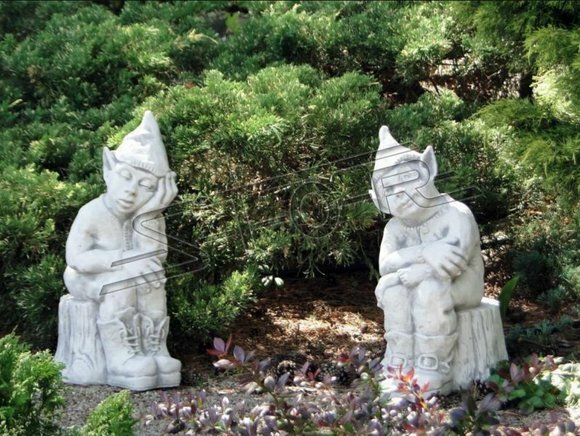 Zwerg Statue Statuen Skulpturen Figur Karikatur Dekoration Garten Terrasse