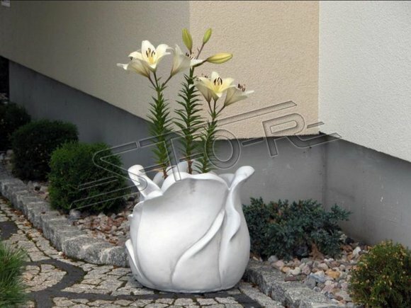 Blumenkorb Blumen Vase Gefäss Garten Terrasse Dekoration Statue