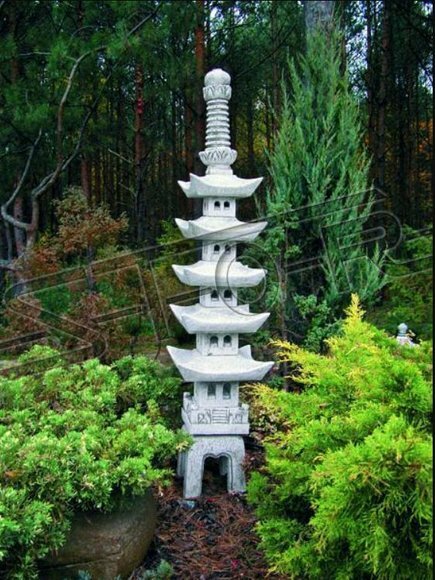 Gartenfigur Abstrackte Figur Skulptur Statue Japanisches Haus