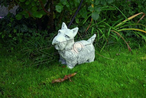 Garten Dekoration Hund Terrasse Stein Figuren Dekorative Weiß Statue Figur