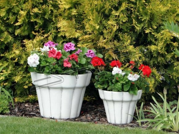 Blumenkorb Figuren Blumen Vase Gefäss Statue Garten Terrasse Dekoration