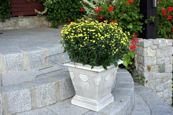 Figur Weiß Blumenkübel Pflanz Kübel Figur Dekoration Blumentöpfe Garten