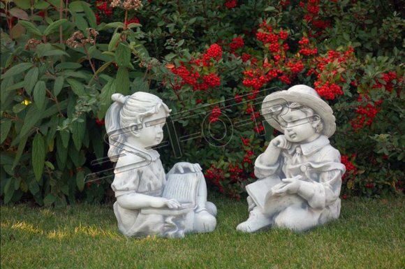 Mädchen Sitzende Figur Statue Dekorative Figuren Skulptur Statuen Garten