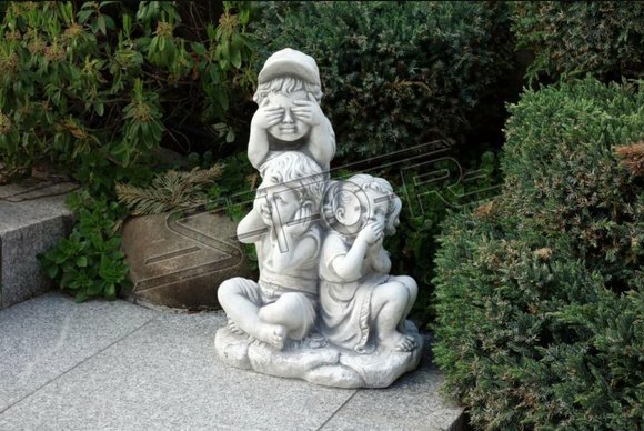 Figur Skulptur Spielende Kinder Garten Skulpturen Figuren Statuen