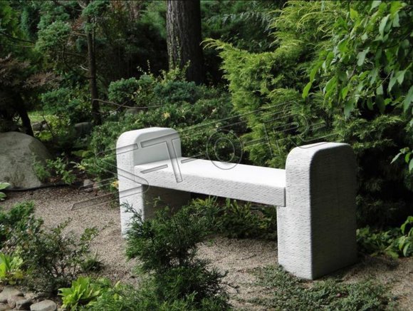 Bank Garten Design Antik Stil Stein Terrassen Möbel Bänke Außen