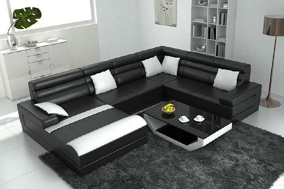 Ecksofa Wohnlandschaft XXL Big Couch Polster Garnitur Eck Couchen