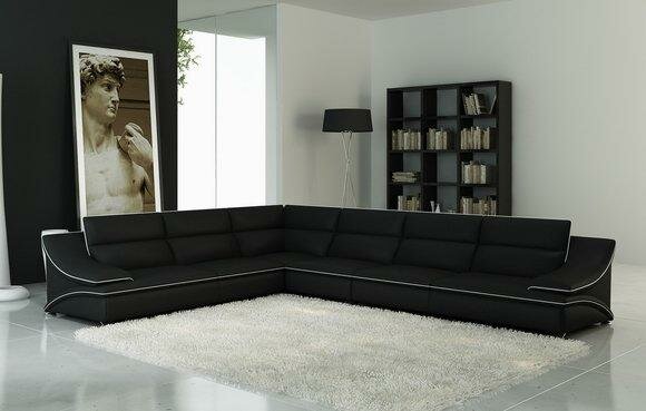 Ledersofa Couch Wohnlandschaft Ecksofa Eck Sofa Garnitur Design Modern