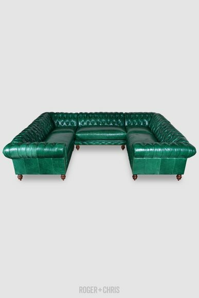 XXL Big Sofa Wohnlandschaft Ledersofa Couch U Form Chesterfield