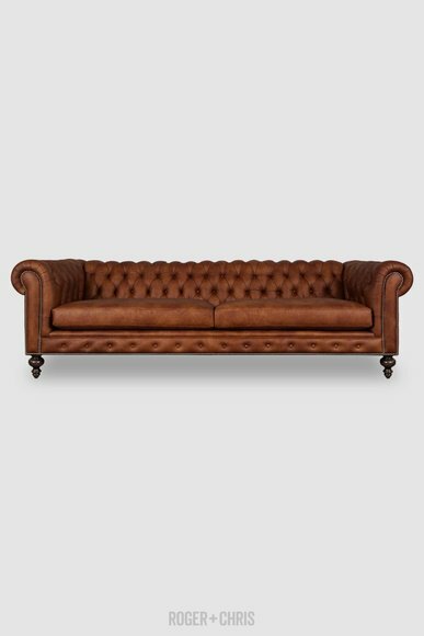 Chesterfield 4 Sitzer Polster Couch Antik Stil Textil Stoff Sofa Couchen Leder